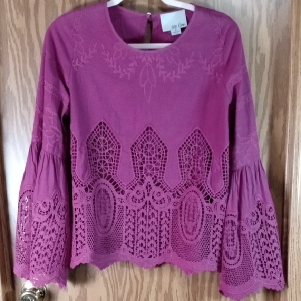 Women's Purple Lace Top
